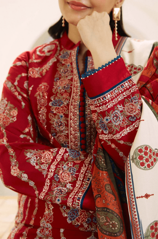 Summer 3PC Lawn Embroidered Suit - BFB01270 - New Arrivals | BlueFery