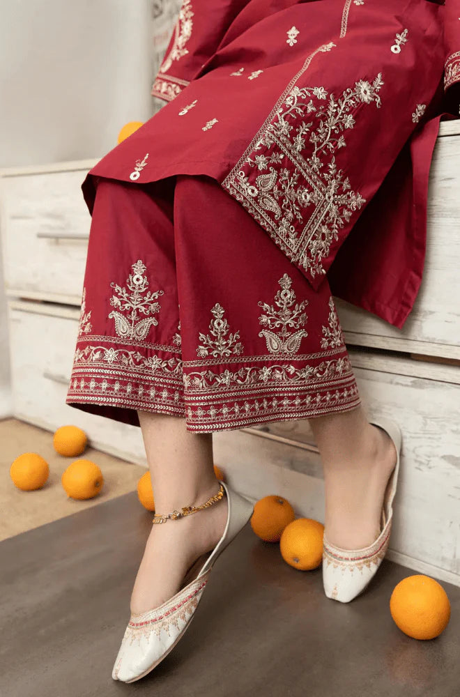 Urge - 3PC Dhanak Embroidered Shirt with Dhanak Printed Dupatta and Trouser - BFB0861