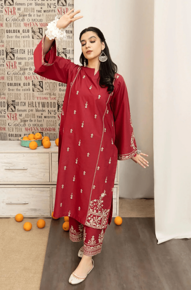 Summer 3PC Lawn Embroidered Suit - BFB0136 - | BlueFery