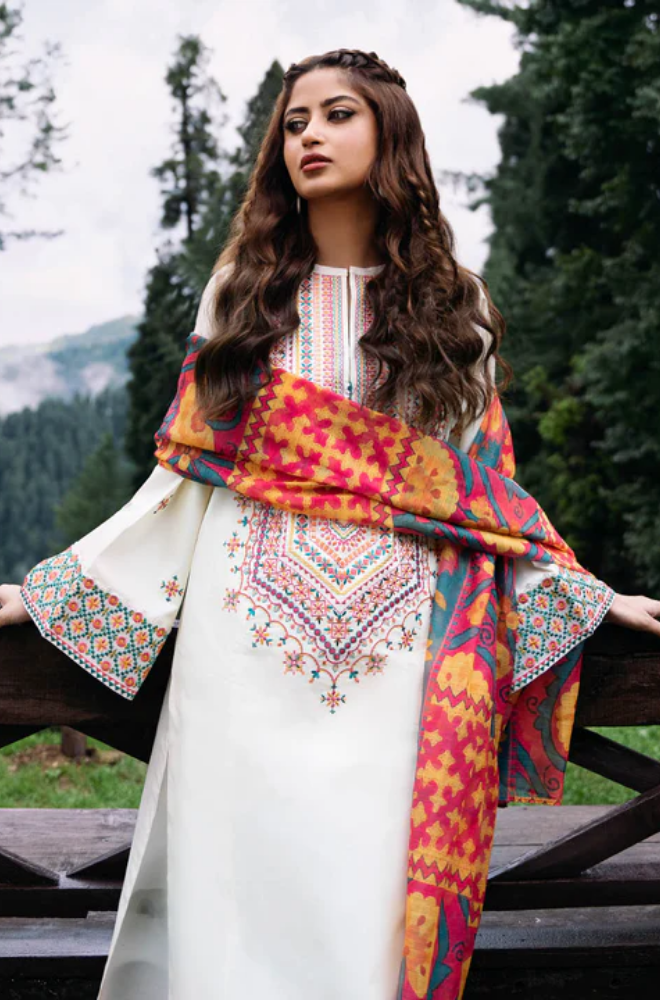 Summer 3PC Lawn Embroidered Suit - BFB01890 - New Arrivals | BlueFery