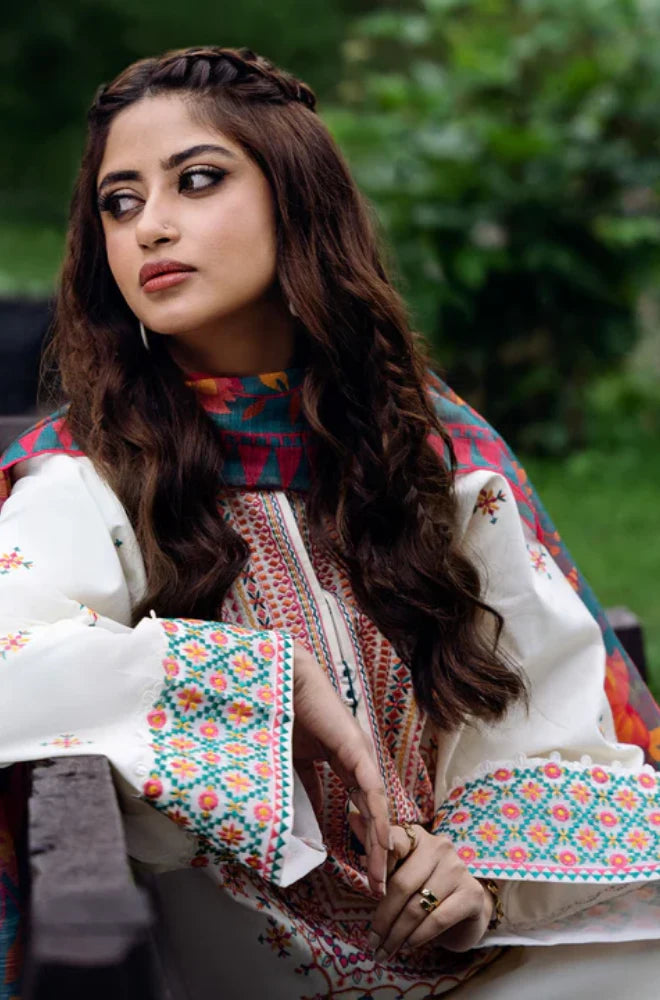 SAPPHIRE - 3PC Lawn Embroidered Shirt with Monar Printed Dupatta and Trouser - BFB01890