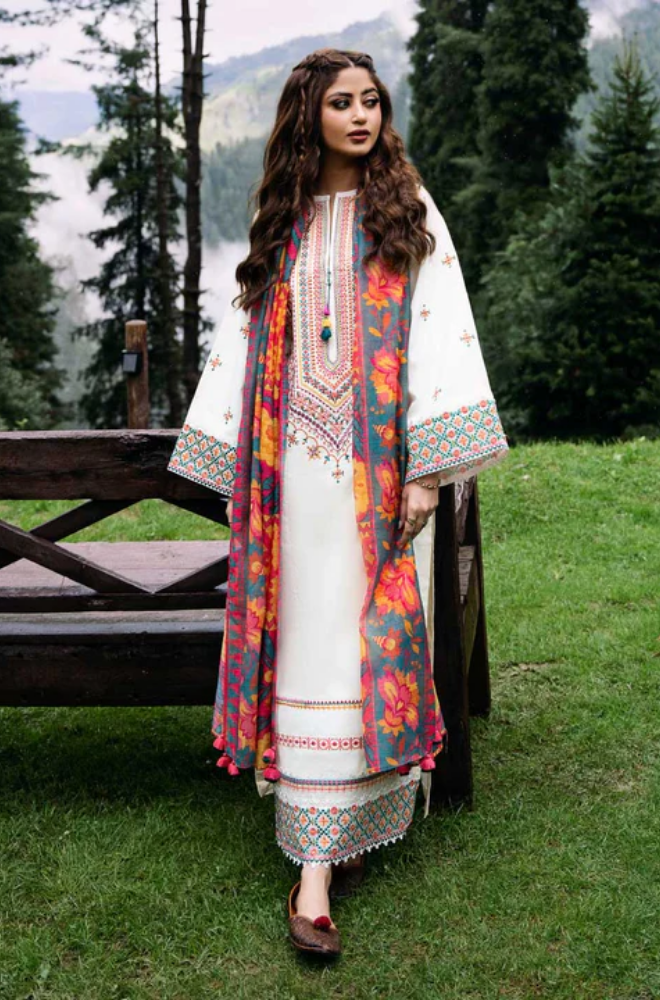Summer 3PC Lawn Embroidered Suit - BFB01890 - New Arrivals | BlueFery