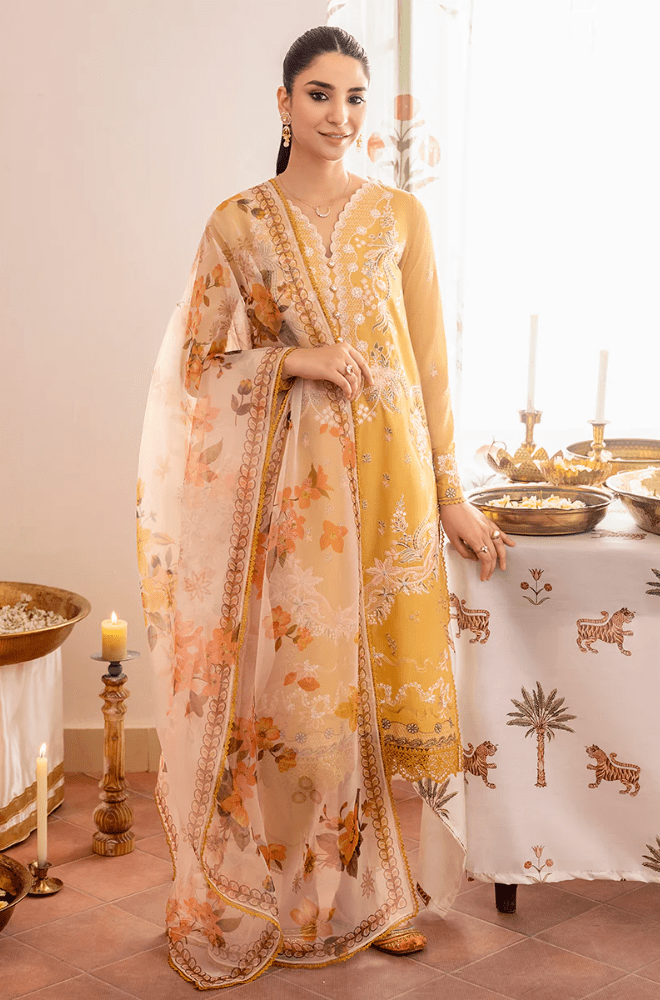 Summer 3PC Lawn Embroidered Suit - BFB0238 - | BlueFery