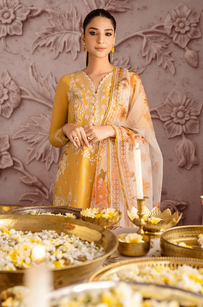 Summer 3PC Lawn Embroidered Suit - BFB0238 - | BlueFery