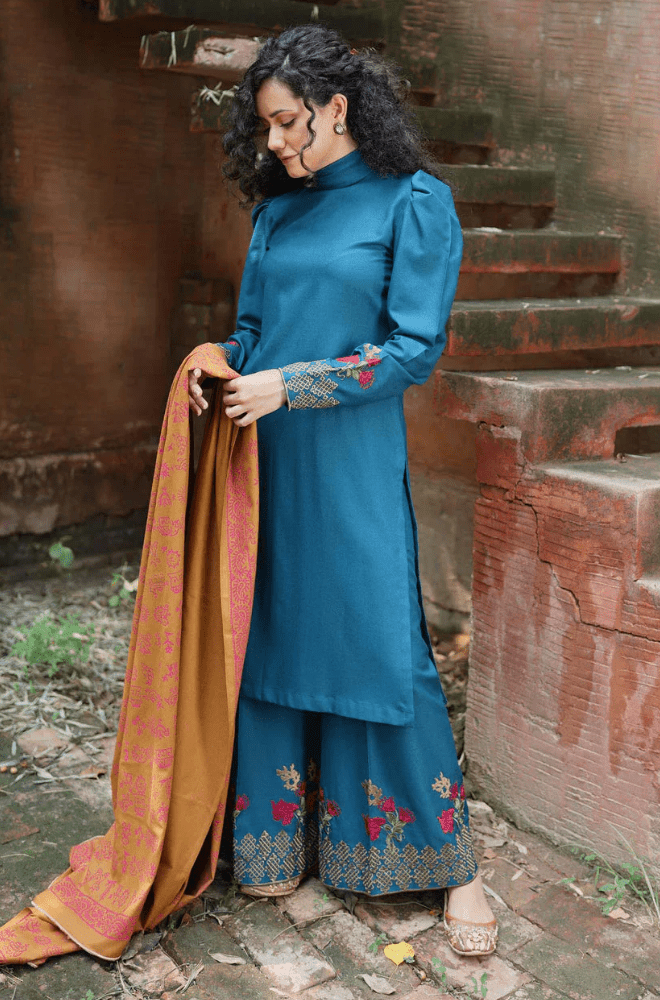 Summer 3PC Lawn Embroidered Suit - BFB0242 - | BlueFery