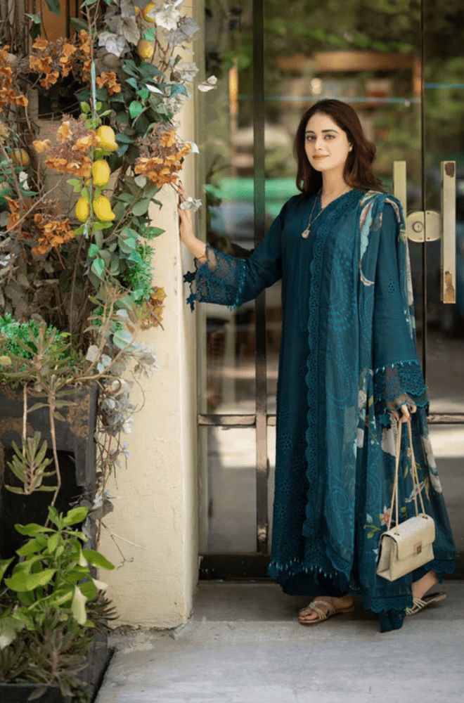 Summer 3PC Lawn Embroidered Suit - BFB0243 - New Arrivals | BlueFery