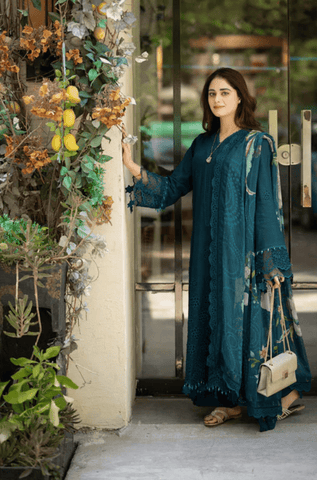 Summer 3PC Lawn Embroidered Suit - BFB0243 - New Arrivals | BlueFery