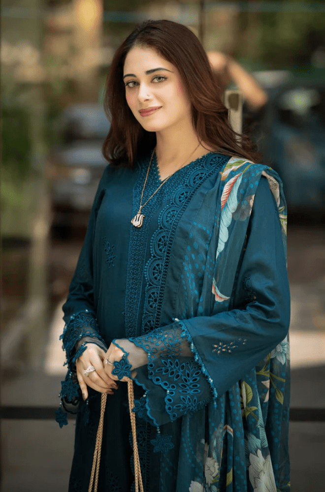 Summer 3PC Lawn Embroidered Suit - BFB0243 - New Arrivals | BlueFery