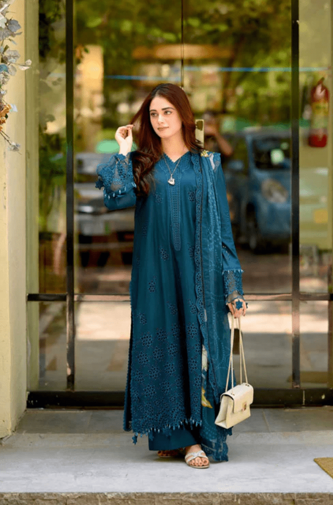 Summer 3PC Lawn Embroidered Suit - BFB0243 - New Arrivals | BlueFery