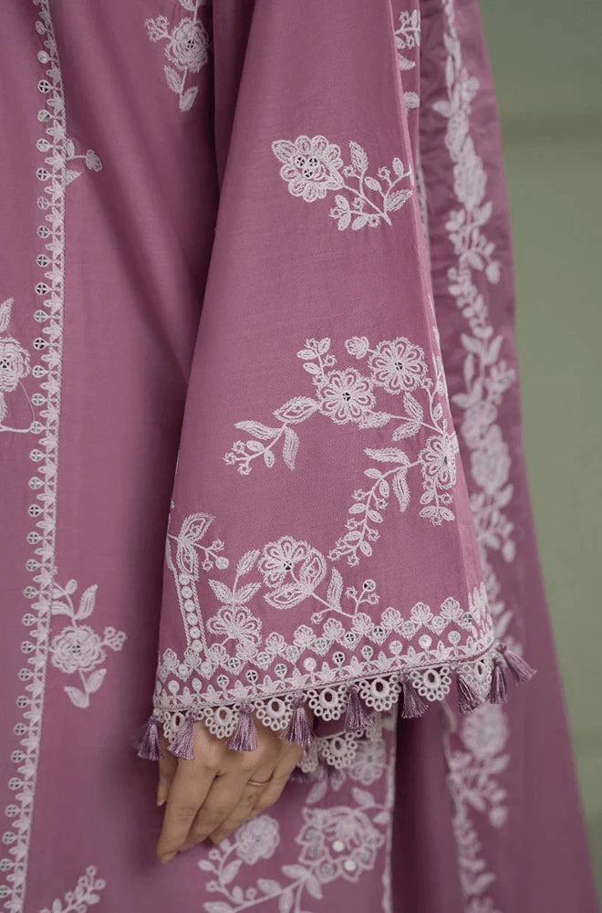 Cross Stitch - 3PC Dhanak Embroidered Shirt With Dhanak Embroidered Dupatta and Trouser - BFB01073