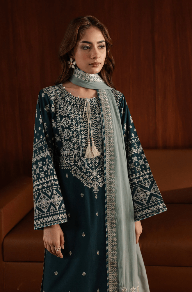 Summer 3PC Lawn Embroidered Suit - BFB04250 - New Arrivals | BlueFery