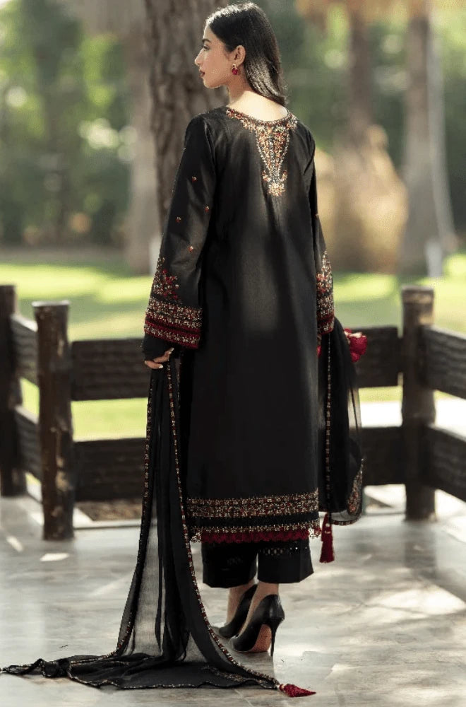Zara Shahjahan - 3PC Dhanak Embroidered Shirt With Dhanak Embroidered Dupatta and Trouser - BFB01086