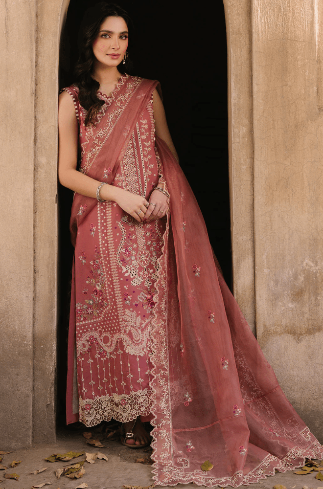 Summer 3PC Lawn Embroidered Suit - BFB04740 - | BlueFery