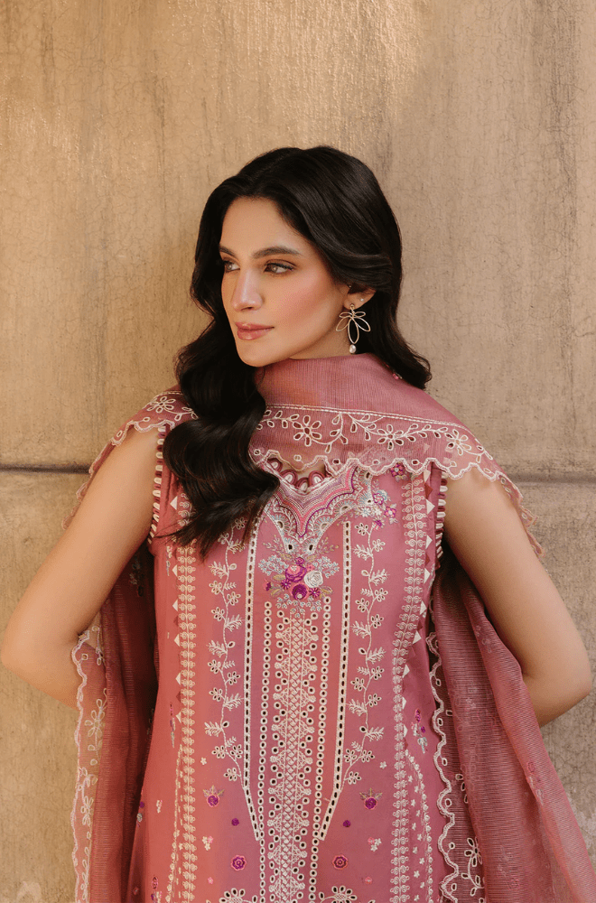 Summer 3PC Lawn Embroidered Suit - BFB04740 - | BlueFery