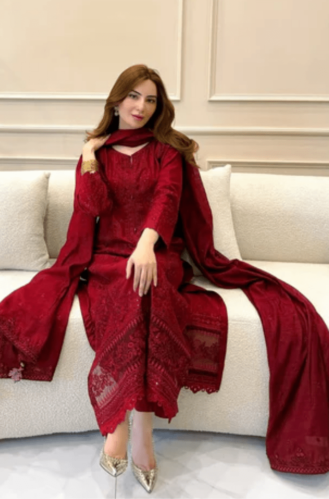 Summer 3PC Lawn Embroidered Suit - BFB05290 - New Arrivals | BlueFery