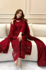 Summer 3PC Lawn Embroidered Suit - BFB05290 - New Arrivals | BlueFery