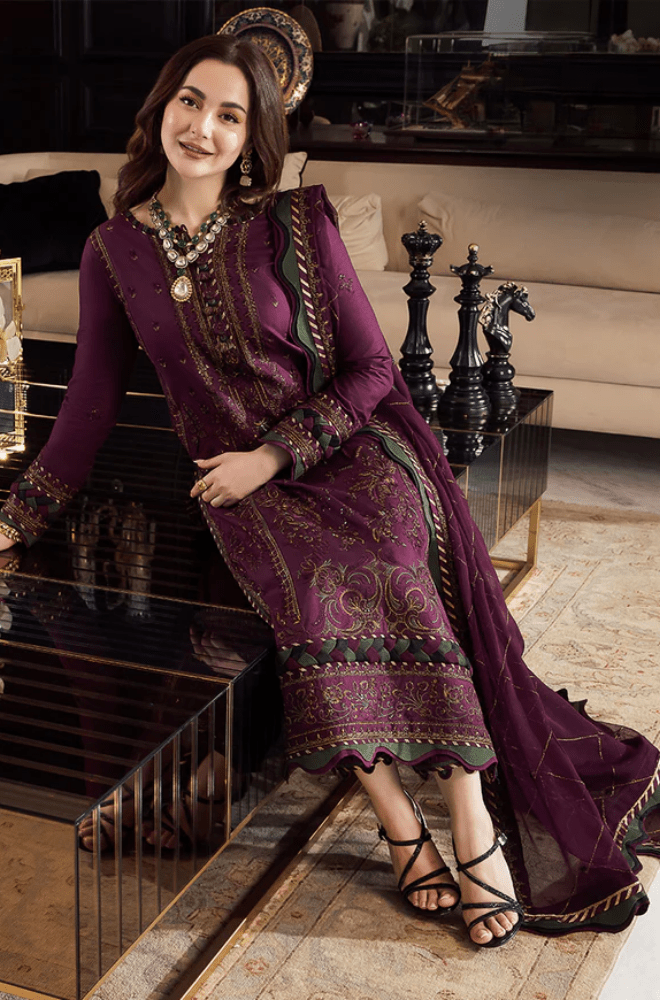 Summer 3PC Lawn Embroidered Suit - BFB05310 - | BlueFery