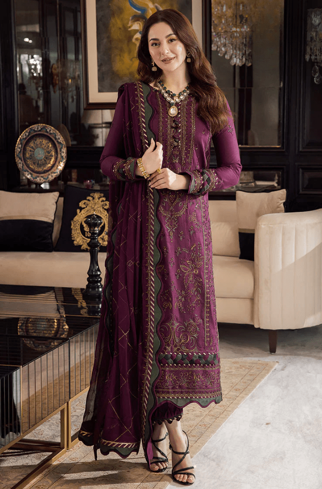 Summer 3PC Lawn Embroidered Suit - BFB05310 - | BlueFery