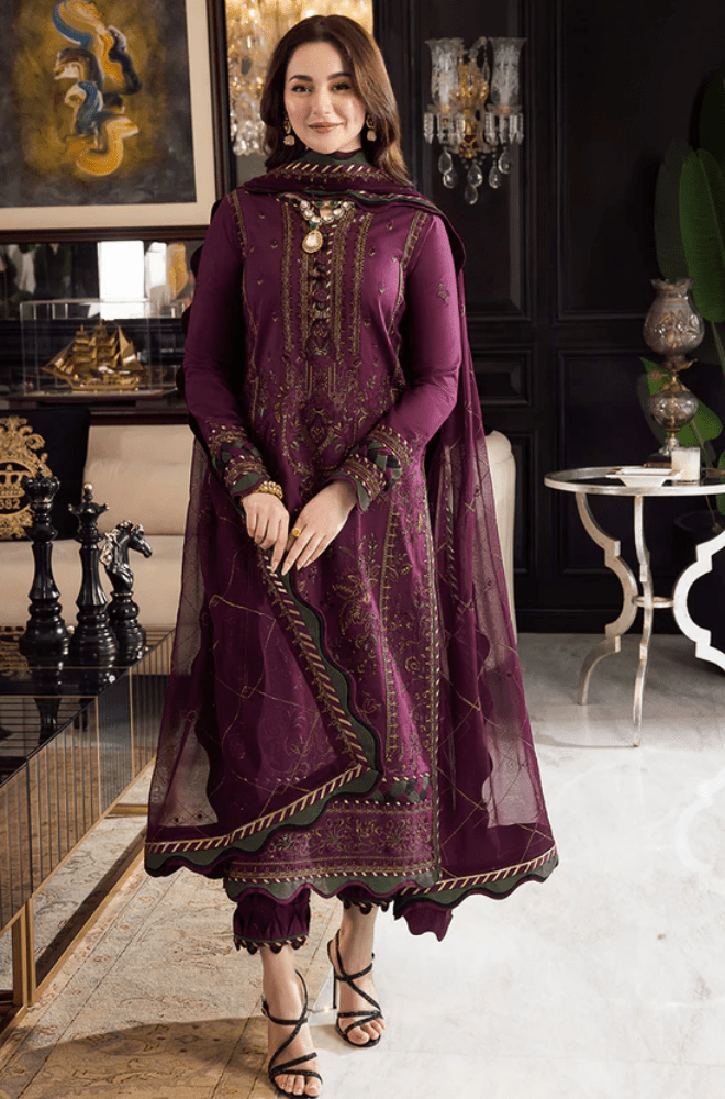 Summer 3PC Lawn Embroidered Suit - BFB05310 - | BlueFery