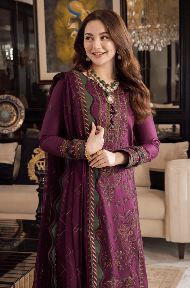 Summer 3PC Lawn Embroidered Suit - BFB05310 - | BlueFery