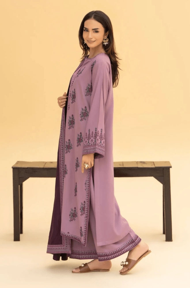 Lazuli - 3PC Dhanak Embroidered Shirt With Dhanak Embroidered Dupatta and Trouser - BFB0996