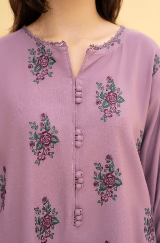Lazuli - 3PC Dhanak Embroidered Shirt With Dhanak Embroidered Dupatta and Trouser - BFB0996