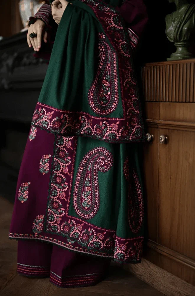 BATIK - 3PC Dhanak Embroidered Shirt with Dhanak Embroidered Dupatta and Trouser - BFB01163