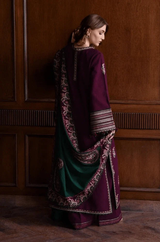 BATIK - 3PC Dhanak Embroidered Shirt with Dhanak Embroidered Dupatta and Trouser - BFB01163