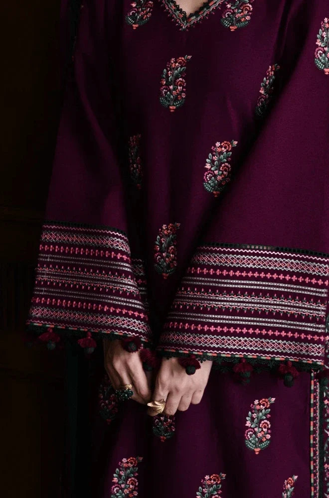 BATIK - 3PC Dhanak Embroidered Shirt with Dhanak Embroidered Dupatta and Trouser - BFB01163