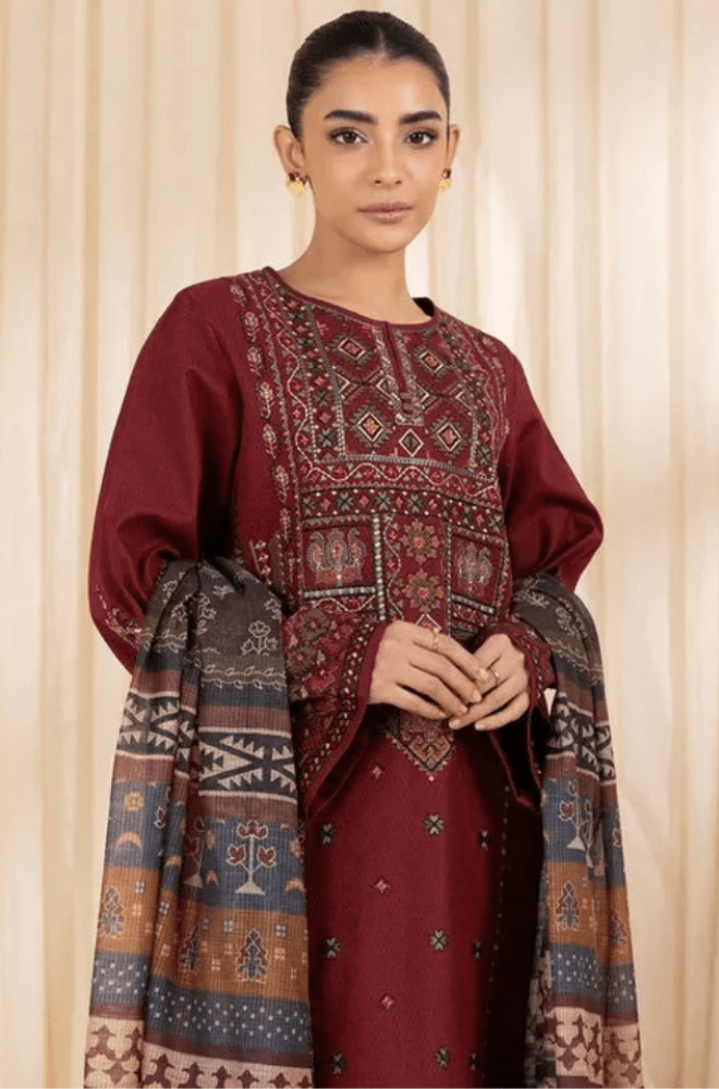 Summer 3PC Lawn Embroidered Suit - BFB0594 - | BlueFery