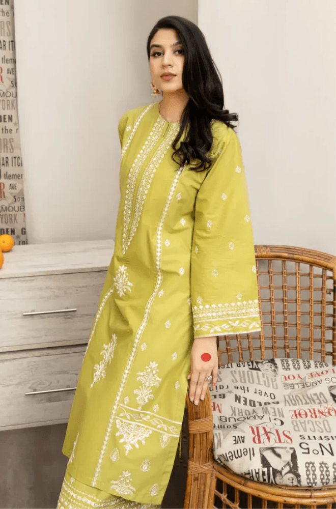 Summer 3PC Lawn Embroidered Suit - BFB0595 - | BlueFery