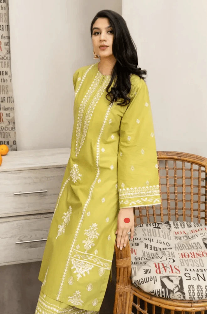 Urge - 3PC Dhanak Embroidered Shirt with Wool Printed Dupatta and Trouser - BFB0863