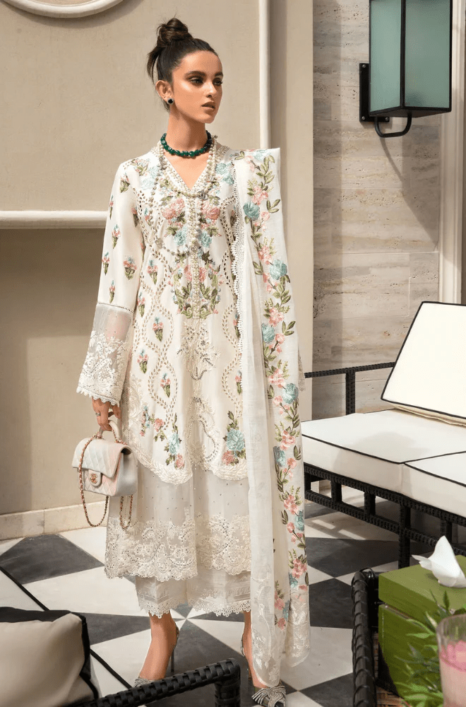 Summer 3PC Lawn Embroidered Suit - BFB0597 - | BlueFery