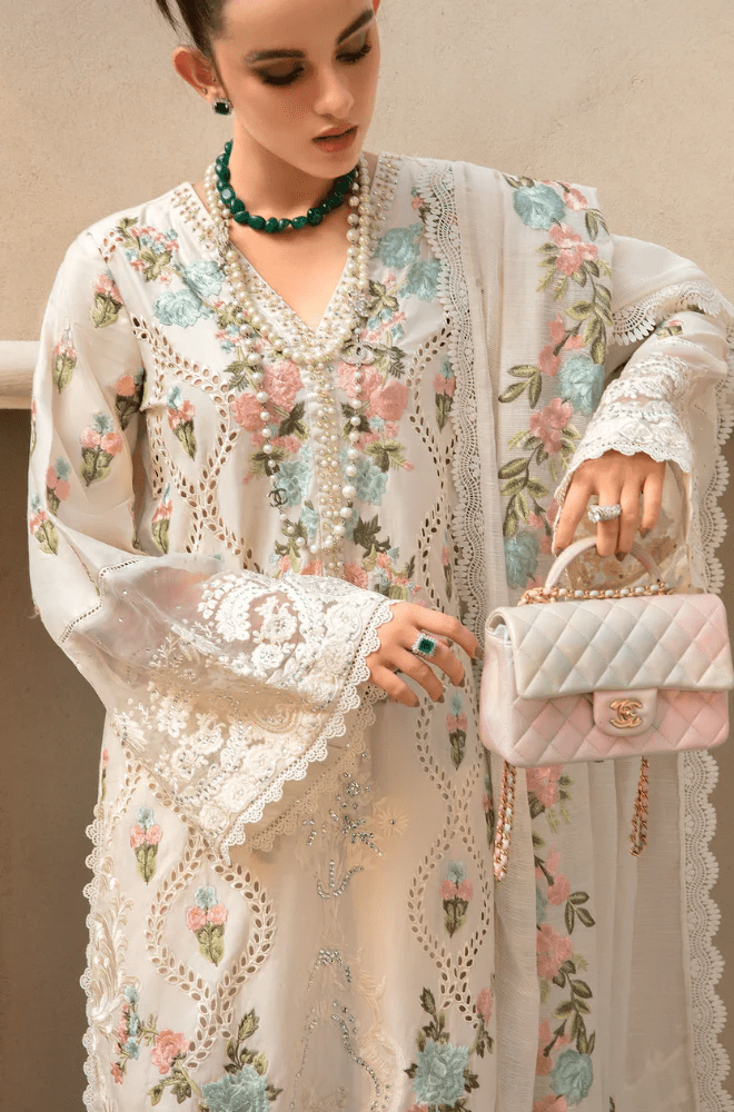 Summer 3PC Lawn Embroidered Suit - BFB0597 - | BlueFery