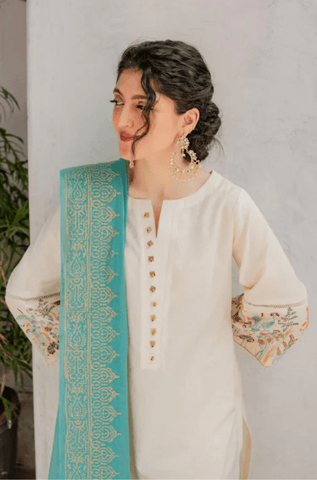 Summer 3PC Lawn Embroidered Suit - BFB0598 - | BlueFery