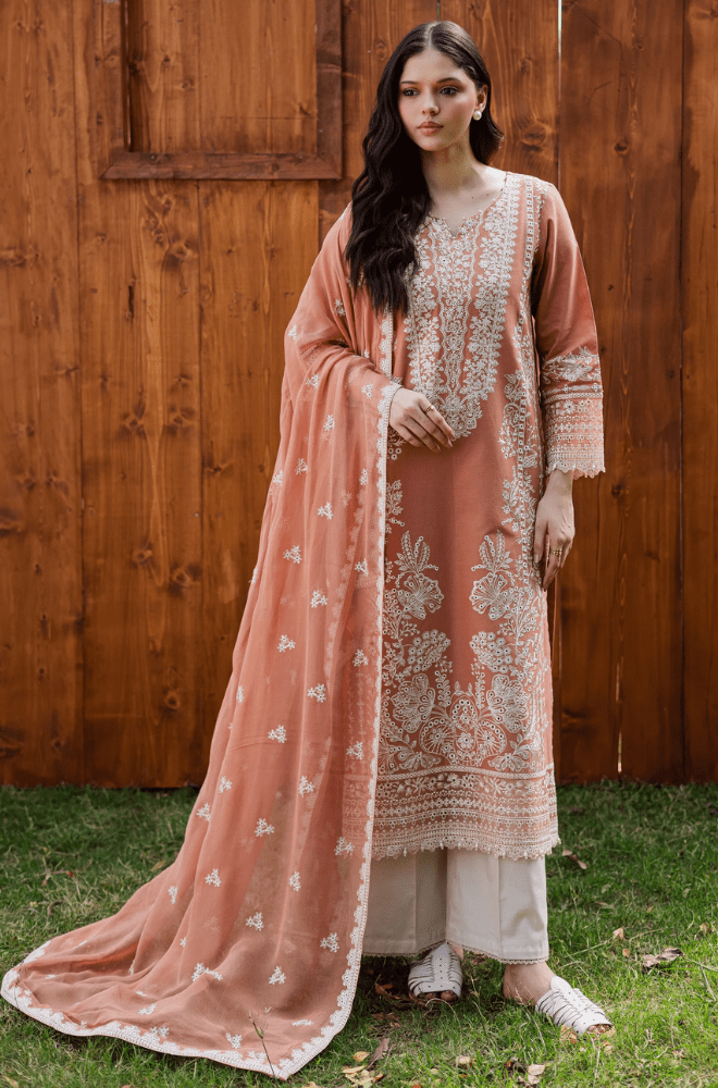 Summer 3PC Lawn Embroidered Suit - BFB0609 - New Arrivals | BlueFery