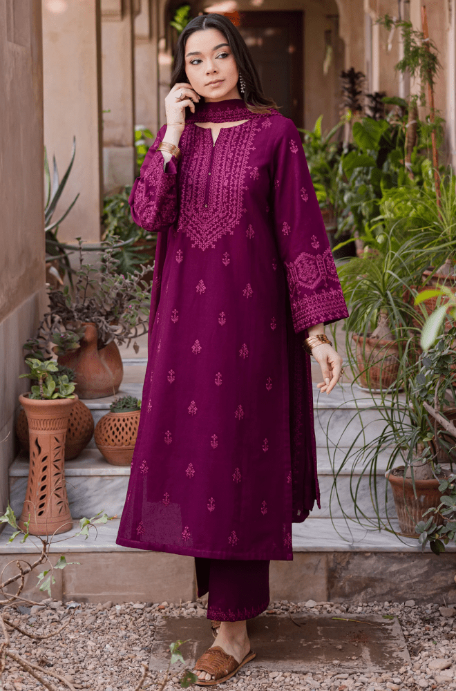 Summer 3PC Lawn Embroidered Suit - BFB0611 - New Arrivals | BlueFery