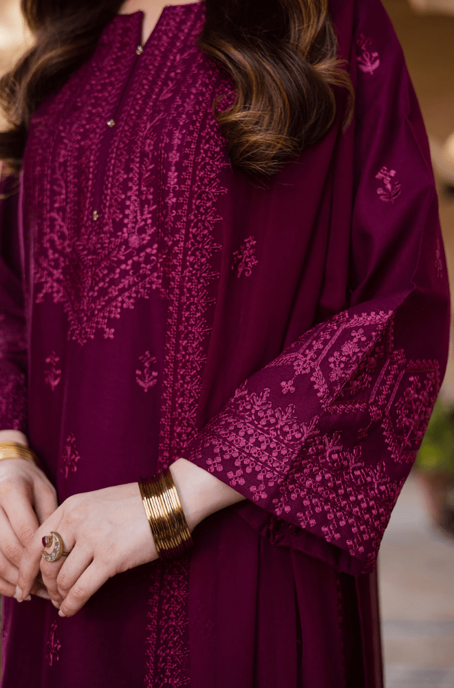 Summer 3PC Lawn Embroidered Suit - BFB0611 - New Arrivals | BlueFery