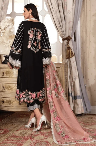 CRIMSON - 3PC Lawn Embroidered Shirt with Chiffon Embroidered Dupatta and Trouser - BFB0618