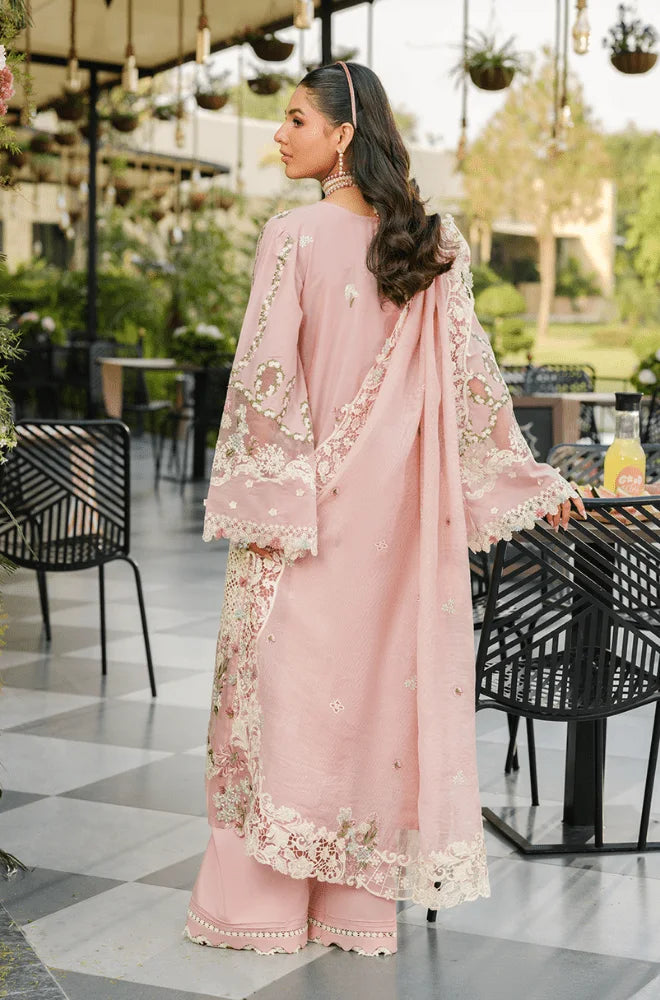 ELAF - 3PC Lawn Embroidered Shirt with Chiffon Embroidered Dupatta and Trouser - BFB0634