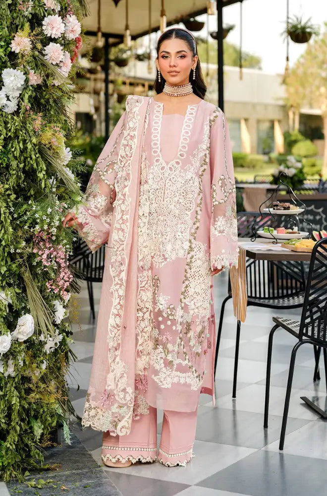 ELAF - 3PC Lawn Embroidered Shirt with Chiffon Embroidered Dupatta and Trouser - BFB0634