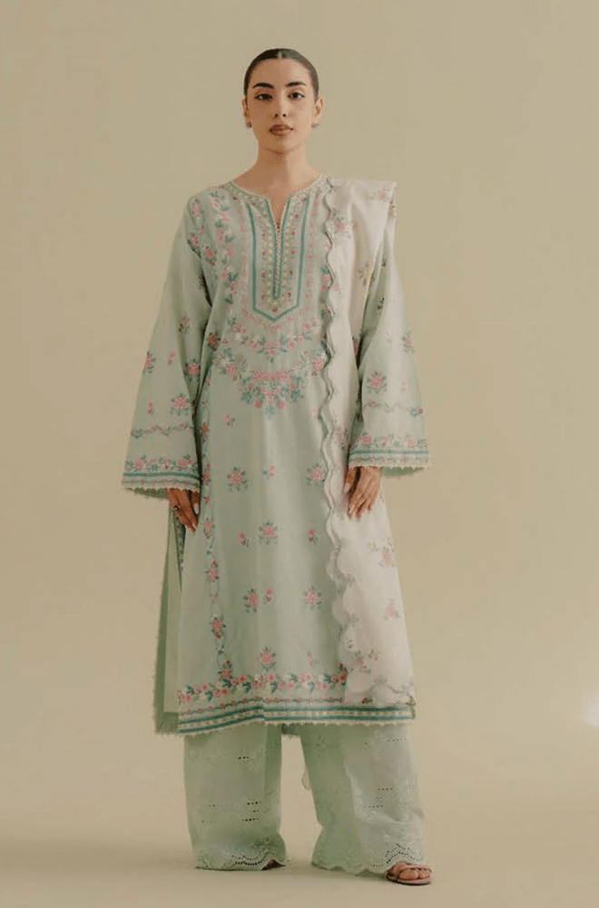 Summer 3PC Lawn Embroidered Suit - BFB0635 - New Arrivals | BlueFery
