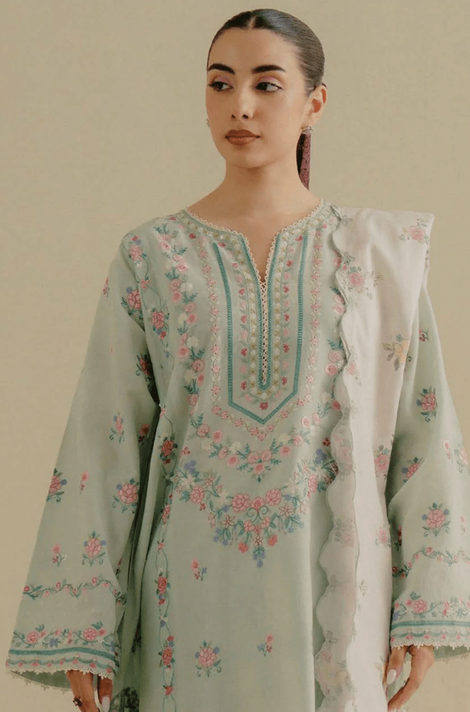Summer 3PC Lawn Embroidered Suit - BFB0635 - New Arrivals | BlueFery