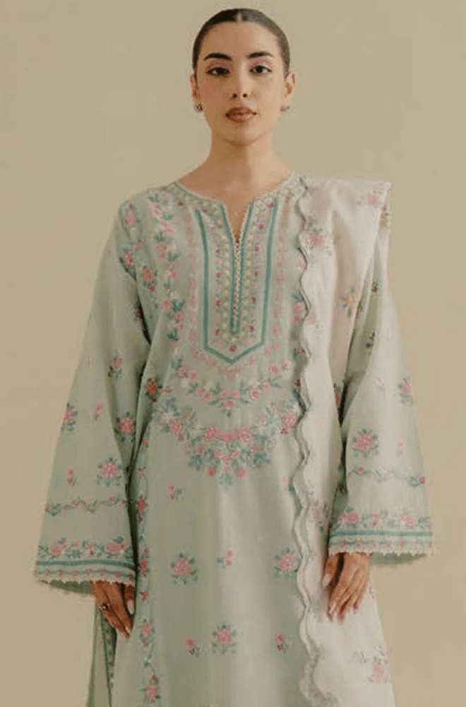 Summer 3PC Lawn Embroidered Suit - BFB0635 - New Arrivals | BlueFery