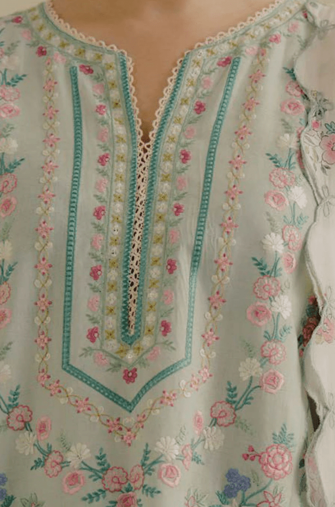 Summer 3PC Lawn Embroidered Suit - BFB0635 - New Arrivals | BlueFery