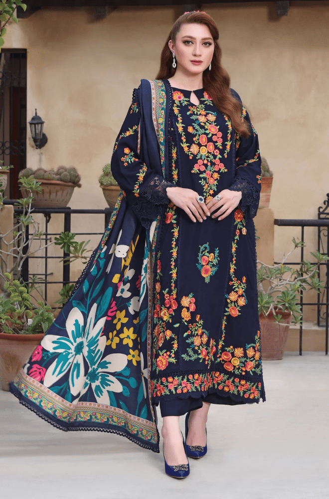 Summer 3PC Lawn Embroidered Suit - BFB0639 - New Arrivals | BlueFery