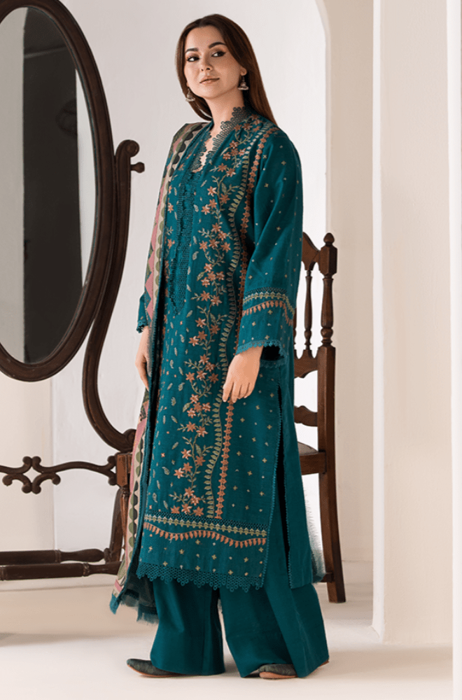 Summer 3PC Lawn Embroidered Suit - BFB0645 - New Arrivals | BlueFery