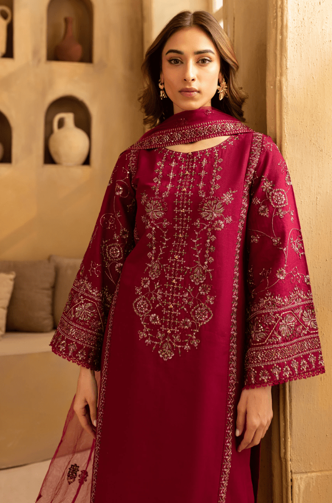 Summer 3PC Lawn Embroidered Suit - BFB0663 - New Arrivals | BlueFery
