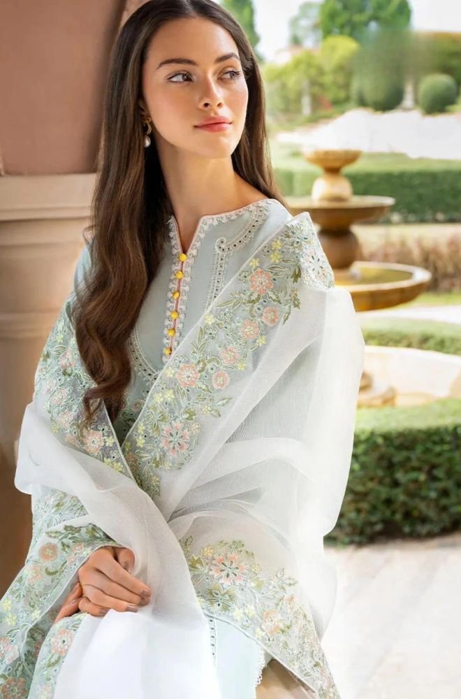 Summer 3PC Lawn Embroidered Suit - BFB0718 - New Arrivals | BlueFery