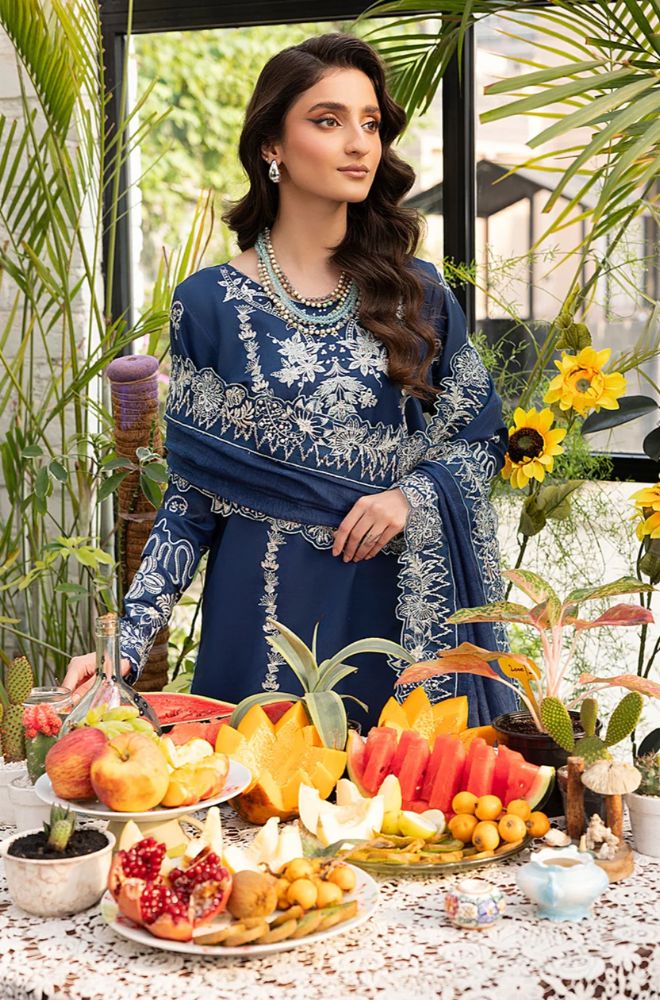 Summer 3PC Lawn Embroidered Suit - BFB0720 - New Arrivals | BlueFery